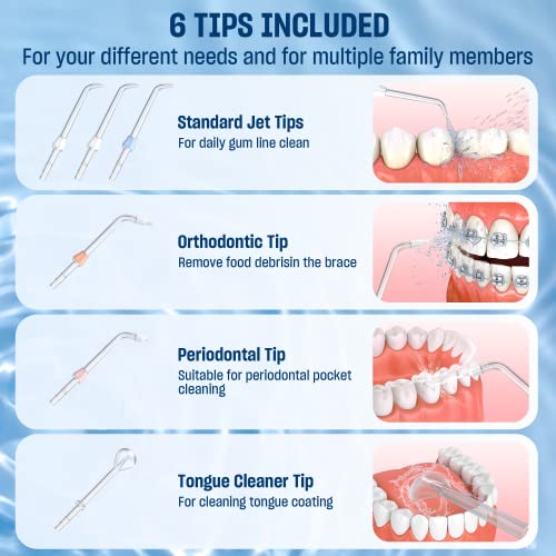 Cordless Water Dental Flosser Portable Rechargeable Oral Irrigator 350ML Tank IPX7 Waterproof M404568
