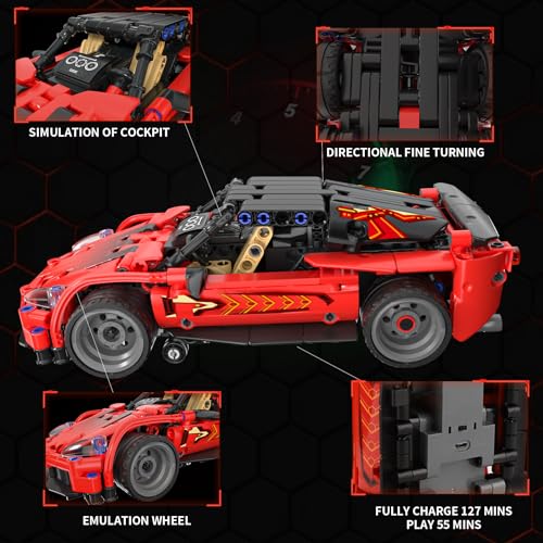 Remote Control Racing Car Building Kit STEM Toy for Kids 425 PCS I41499