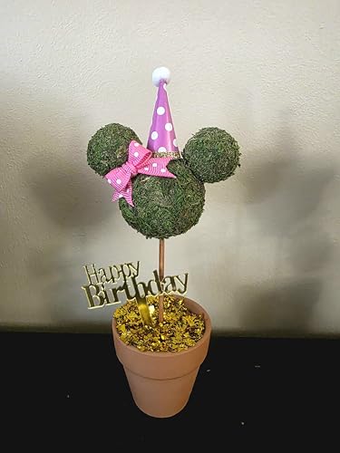 Minnie & Mickey Seasonal Topiary Set, 6 inch, Fall Decor N920