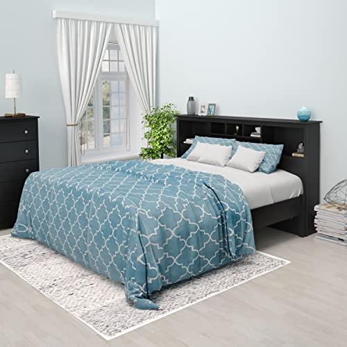 Prepac King Bookcase Headboard, Black A905