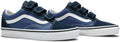 Vans Men's Old Skool V Sneaker, (Suede/Canvas) Dress Blue/True Navy, Size 10.5