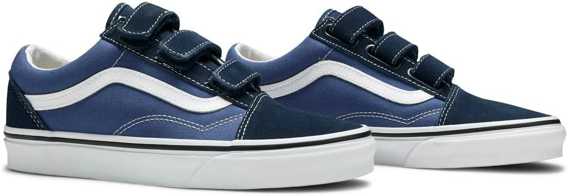 Vans Men's Old Skool V Sneaker, (Suede/Canvas) Dress Blue/True Navy, Size 10.5