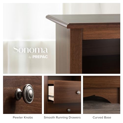 Prepac Rustic Ridge Farmhouse 6-Drawer Double Dresser, Brown X6434