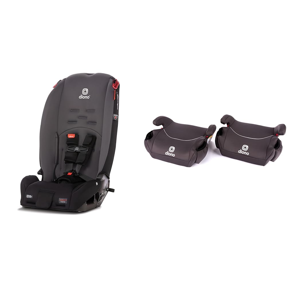 Diono Radian 3R 10 Years 1 Convertible Car Seat Rear & Forward Facing Plus Diono Solana No Latch 2 Pack Backless Booster Seats