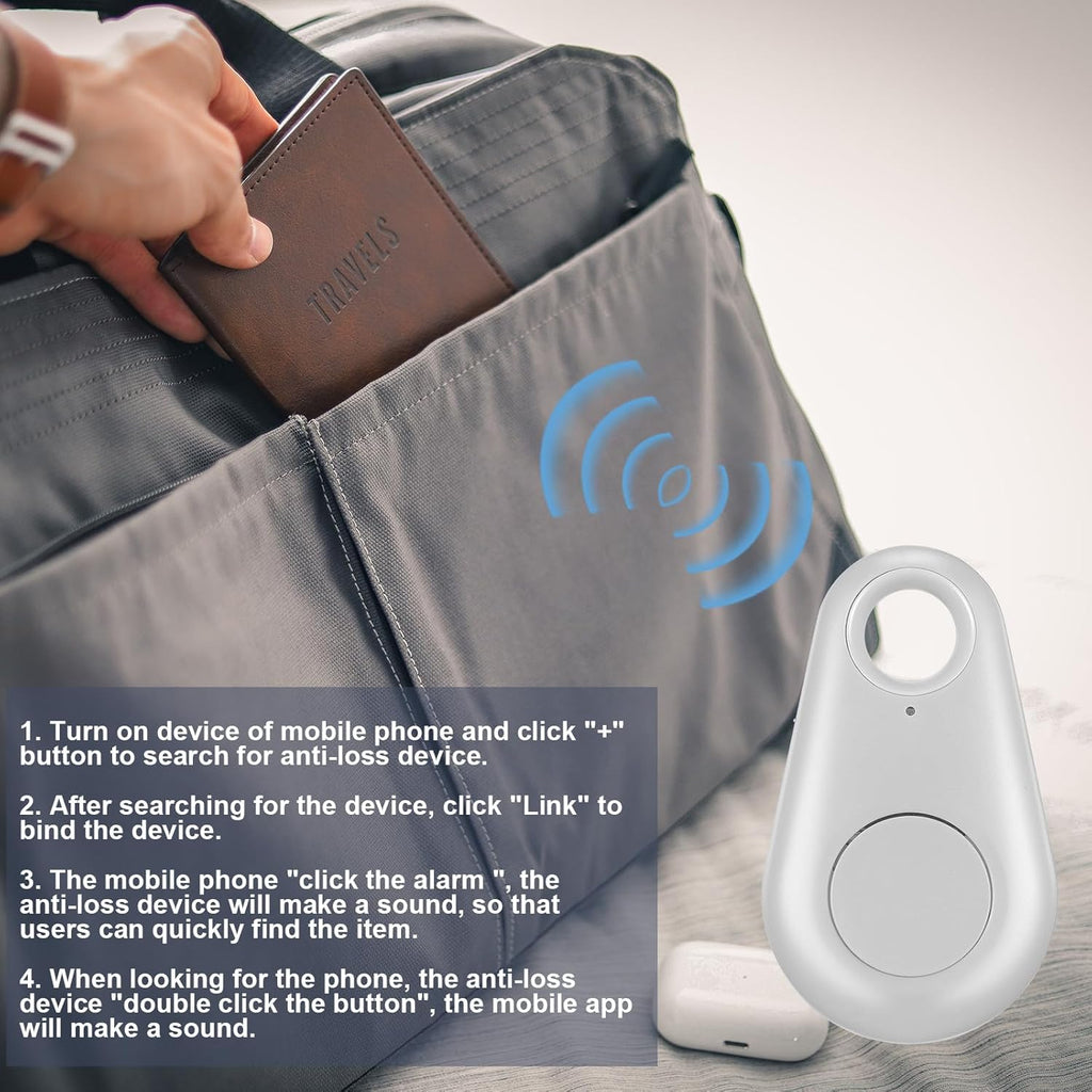 Smart GPS Tracker 4 Pack Water Droplet Shape Wireless Key Finder Locator Z232252