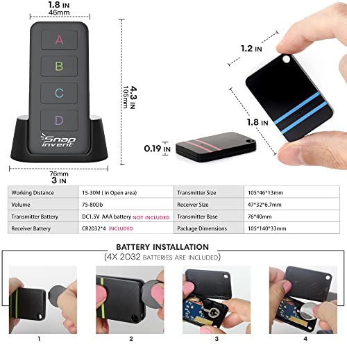 Key Finder and TV Remote Control Retriever - Keychain Tracker Locator Z105