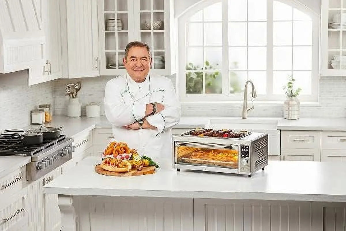 Emeril Power Grill 360 6-In-1 Convection Toaster Oven with Air Fry, Stainless Steel V188292