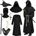 Kicpot Plague Doctor Halloween Costume Beak Mask Priest Monk Halloween Party Cosplay Medieval Renaissance Steampunk