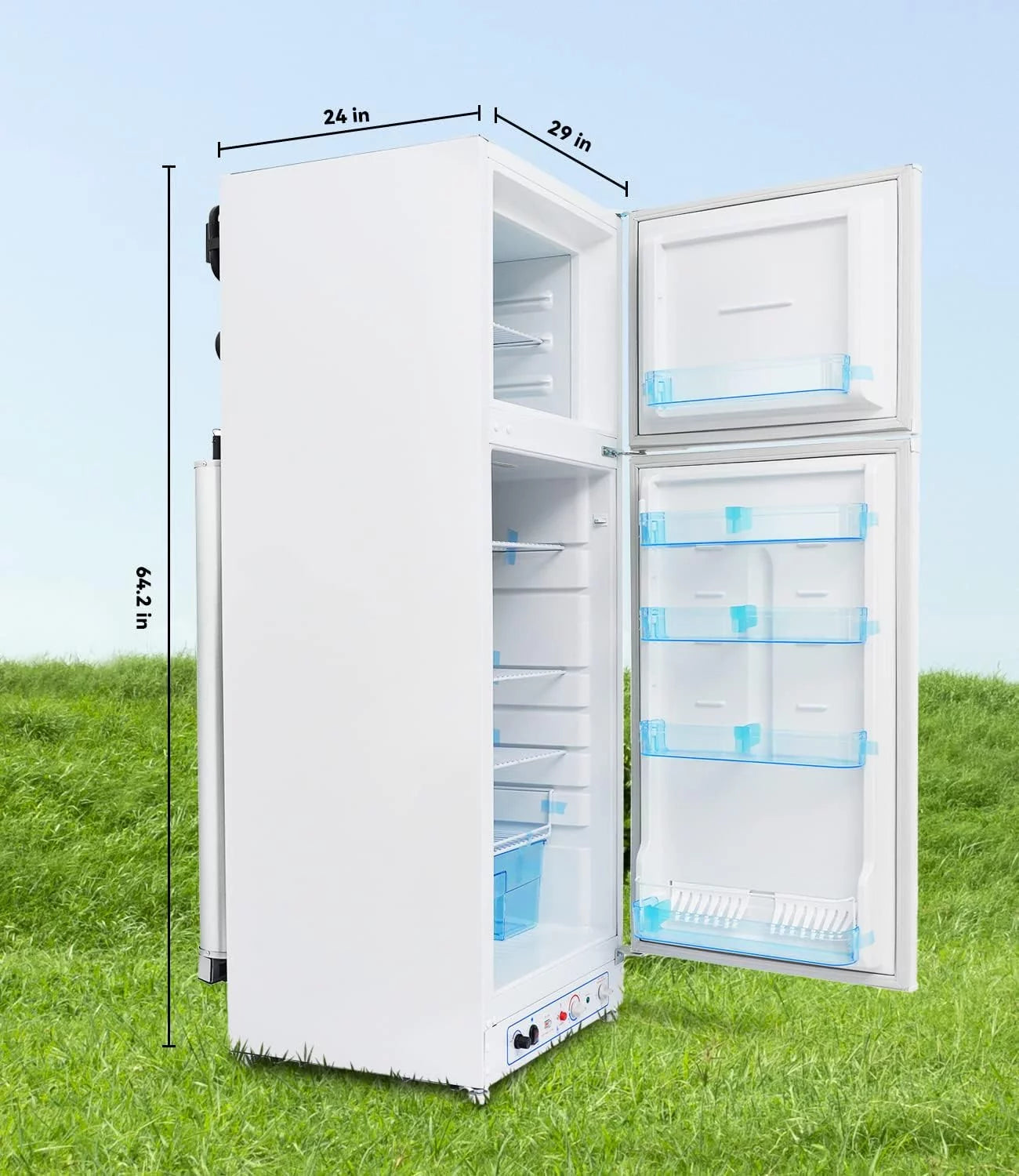 SMAD 13.4 Cu ft Propane Refrigerator Top Freezer, 110V/LPG U466680