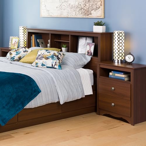 Prepac King Bookcase Headboard, Black A905
