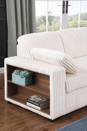 L-Shaped Pull Out Sleep Sofabed with Storage Chaise, Chenille Upholstered X30892