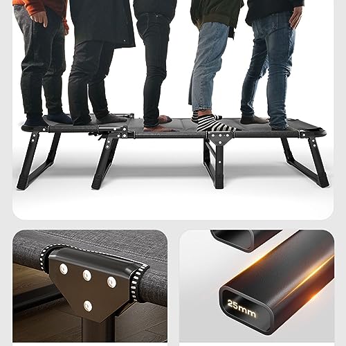 UPGENT Portable Folding Camping Cot with Pillow, Heavy Duty Adjustable Backrest V18895