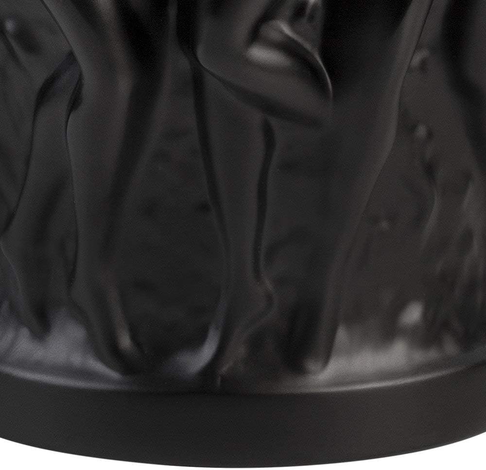 Lalique Crystal Black Bacchantes Vase Small V972