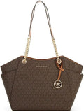 Michael Michael Kors Signature Jet Set Travel Large Chain Shoulder Tote, Brown