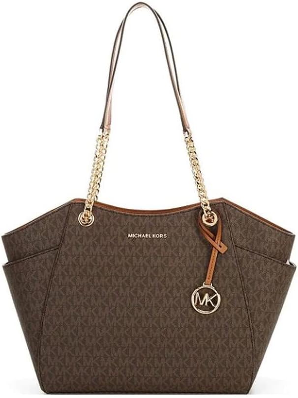 Michael Michael Kors Signature Jet Set Travel Large Chain Shoulder Tote, Brown