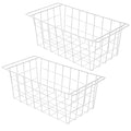 Chest Freezer Organizer Baskets - 16.5" Deep Freezer Bins for Frozen Meats and Food - 2 Pack