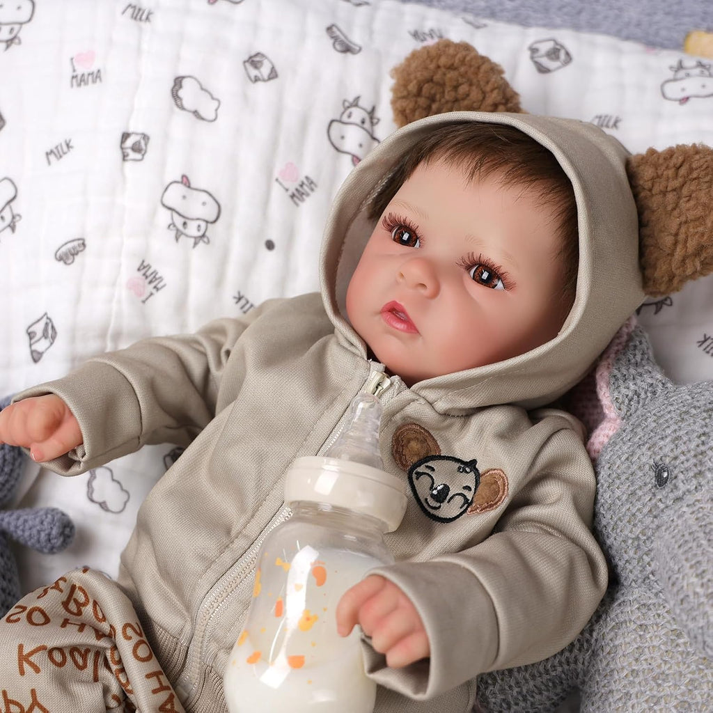 BABESIDE Lifelike Reborn Baby Doll Boy Trey - 17in Soft Body Realistic Newborn V403751