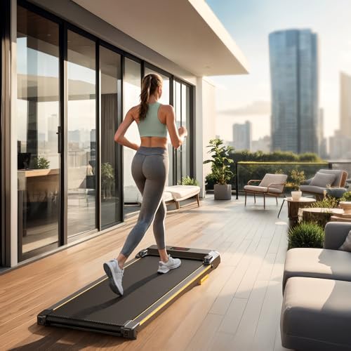UREVO Under Desk Treadmill 2 in 1 with Remote Control, LED Display A839