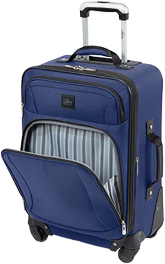 Skyway Epic Softside Carry-On Luggage 20 Inch Spinner Suitcase, Surf Blue F408