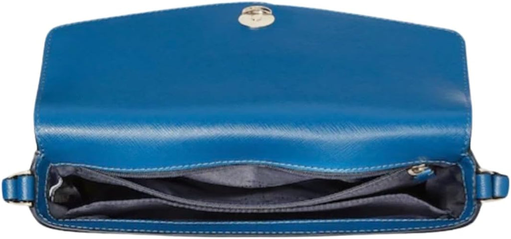 Kate Spade New York Sadie Envelope Leather Crossbody Purse Sapphire K3093