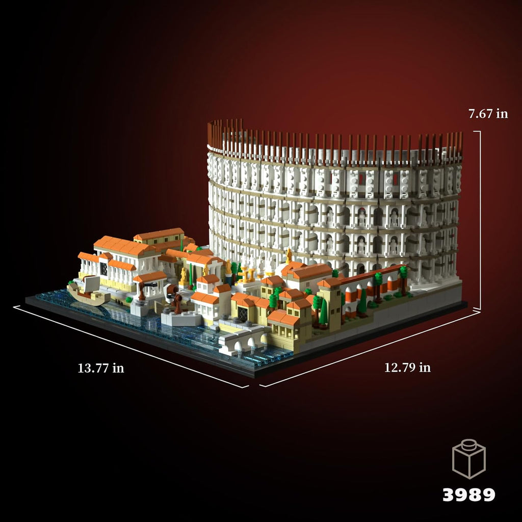 Architecture Roman Colosseum Building Set Collectible Model for Adults 3989 Pieces O36582
