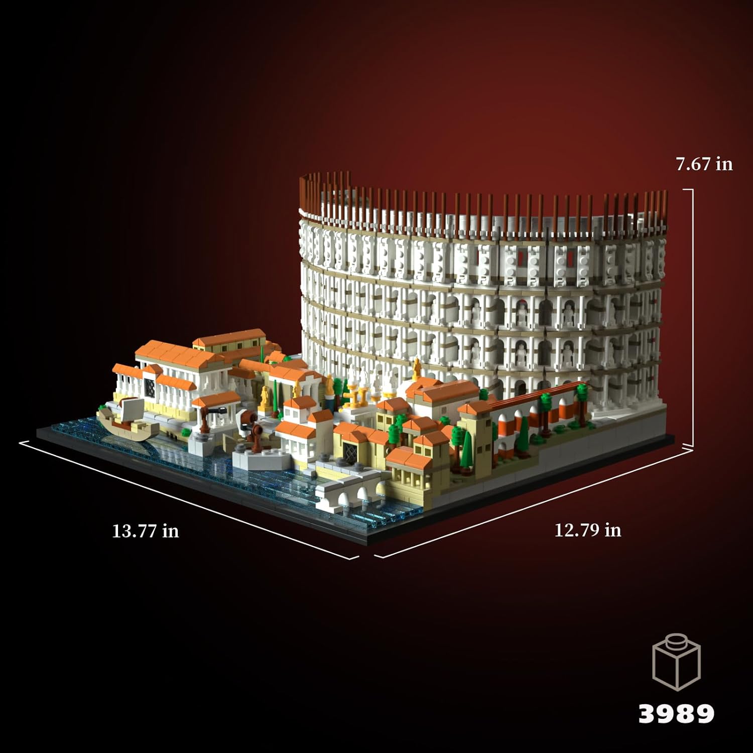 Architecture Roman Colosseum Building Set Collectible Model for Adults 3989 Pieces O36582