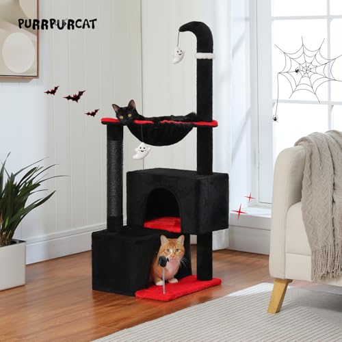 45-Inch Cat Tree with 2 Condos, Scratching Posts and Hammock F616