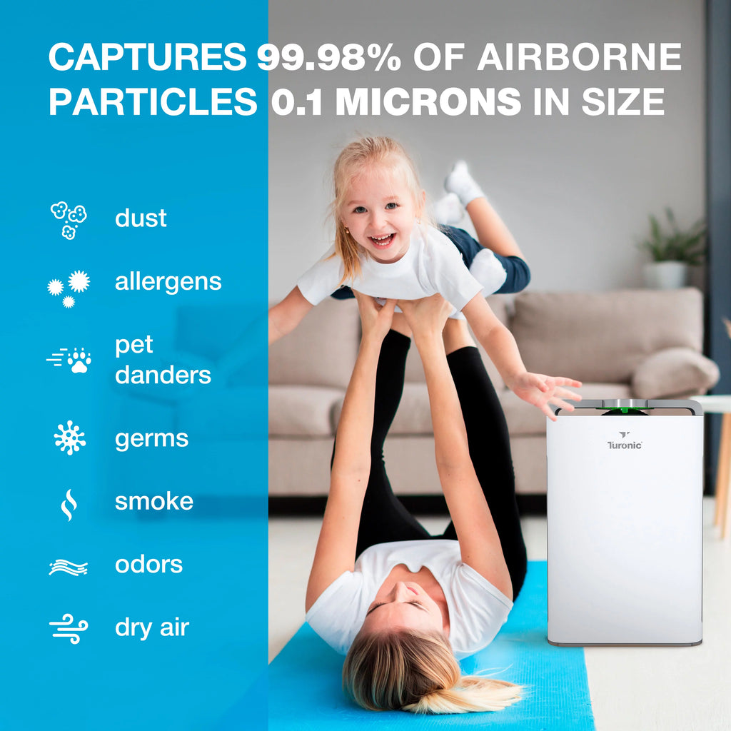 Turonic PH950 Hepa Air Purifier with Humidifier for Large Rooms D300987