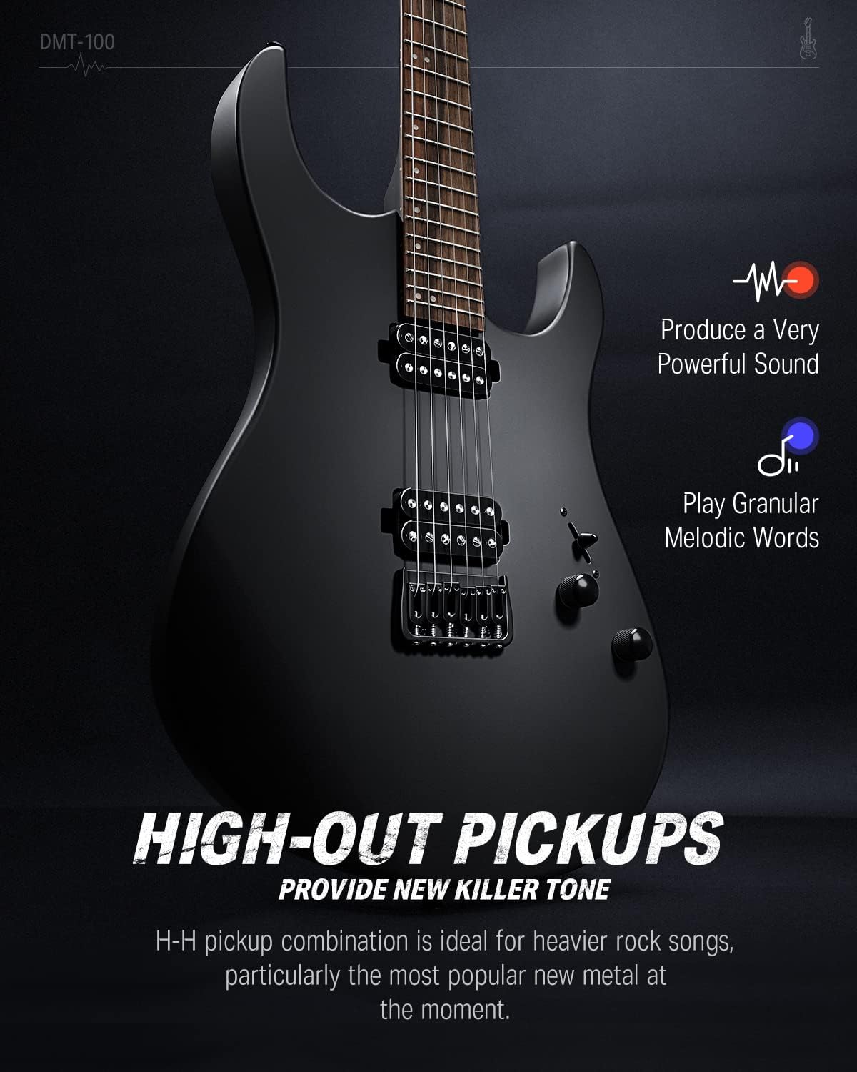 Donner Solid Body Electric Guitar with Modulation Pedal X28646