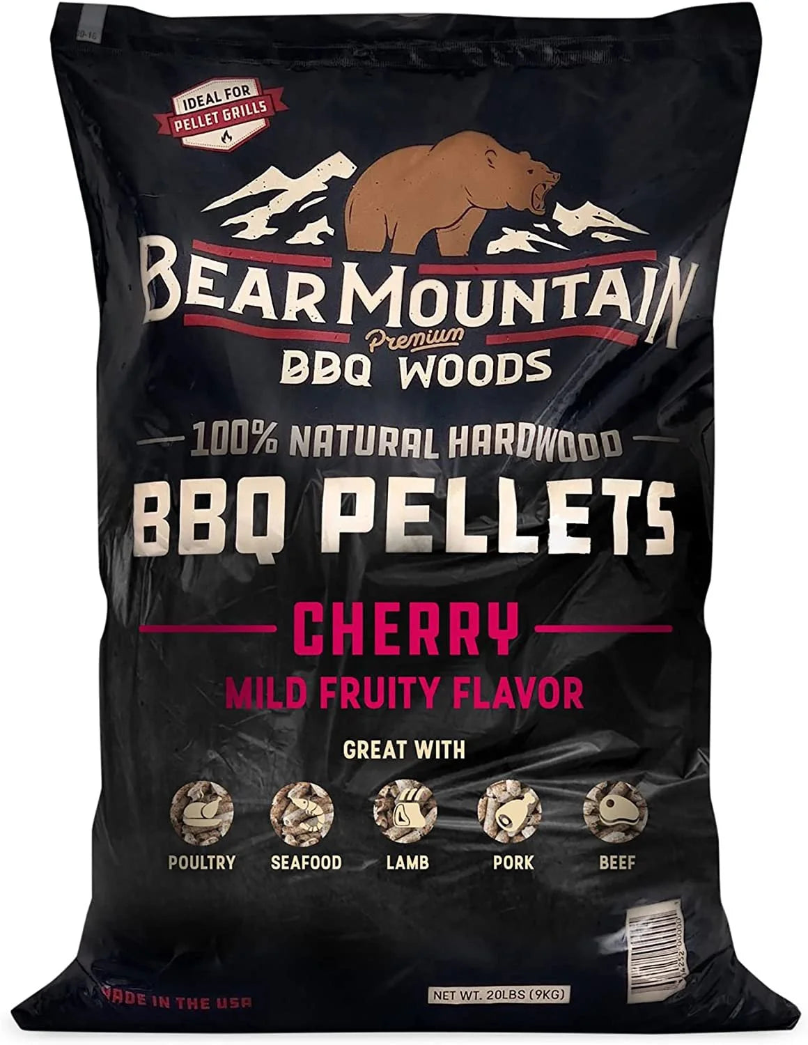 Bear Mountain BBQ FK13 Cherry Hardwood Smoker Pellets, 20 lbs 2 Pack N71781