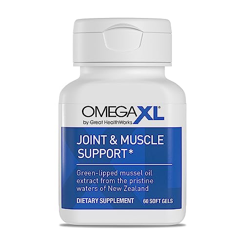 OmegaXL Joint Support Supplement - Natural Muscle Support, Green Lipped Mussel Oil, Soft Gel Pills, Drug-Free, 60 Count (2 Pack)