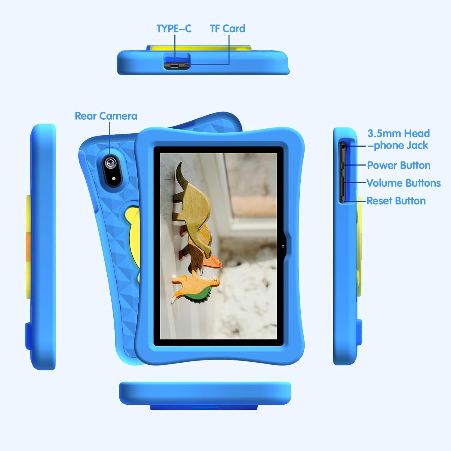 Kids Tablet 10 inch with Stylus Pen & Case, 4GB RAM 64GB, Parental Control N3293
