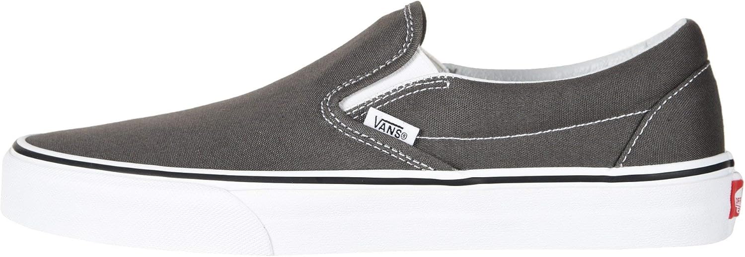 Vans Men's Classic Slip-On Core, Charcoal/White, Size 9 M287908