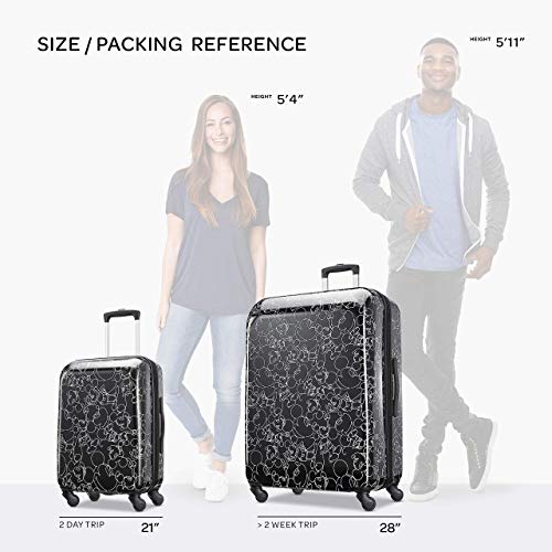 AMERICAN TOURISTER Disney Hardside Luggage with Spinner Wheels, Mickey Mouse, 2-Piece Set Y5819