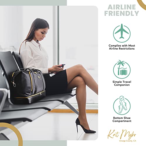 Women’s Travel Weekender Duffle Bag with Shoe Compartment G924
