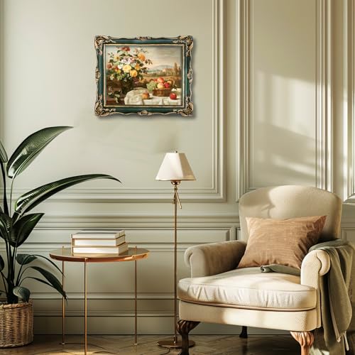 Vintage 8x10 Picture Frame with Glass Front, Antique Retro Photo Frame for Wall or Tabletop, Silver N745