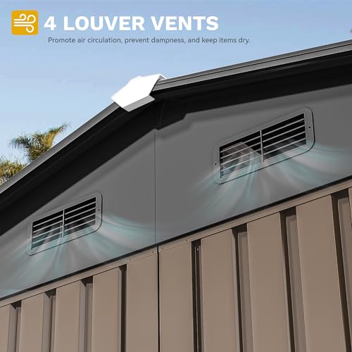 DWVO 6x4ft Metal Storage Shed for Outdoors, Dark Gray T6985