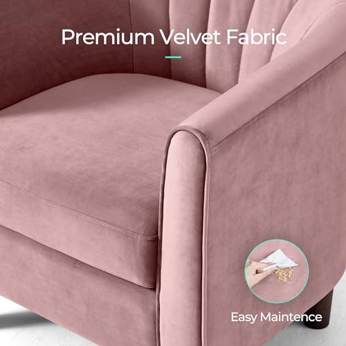 LINSY Accent Chair with Ottoman, Velvet, Olive Green C653