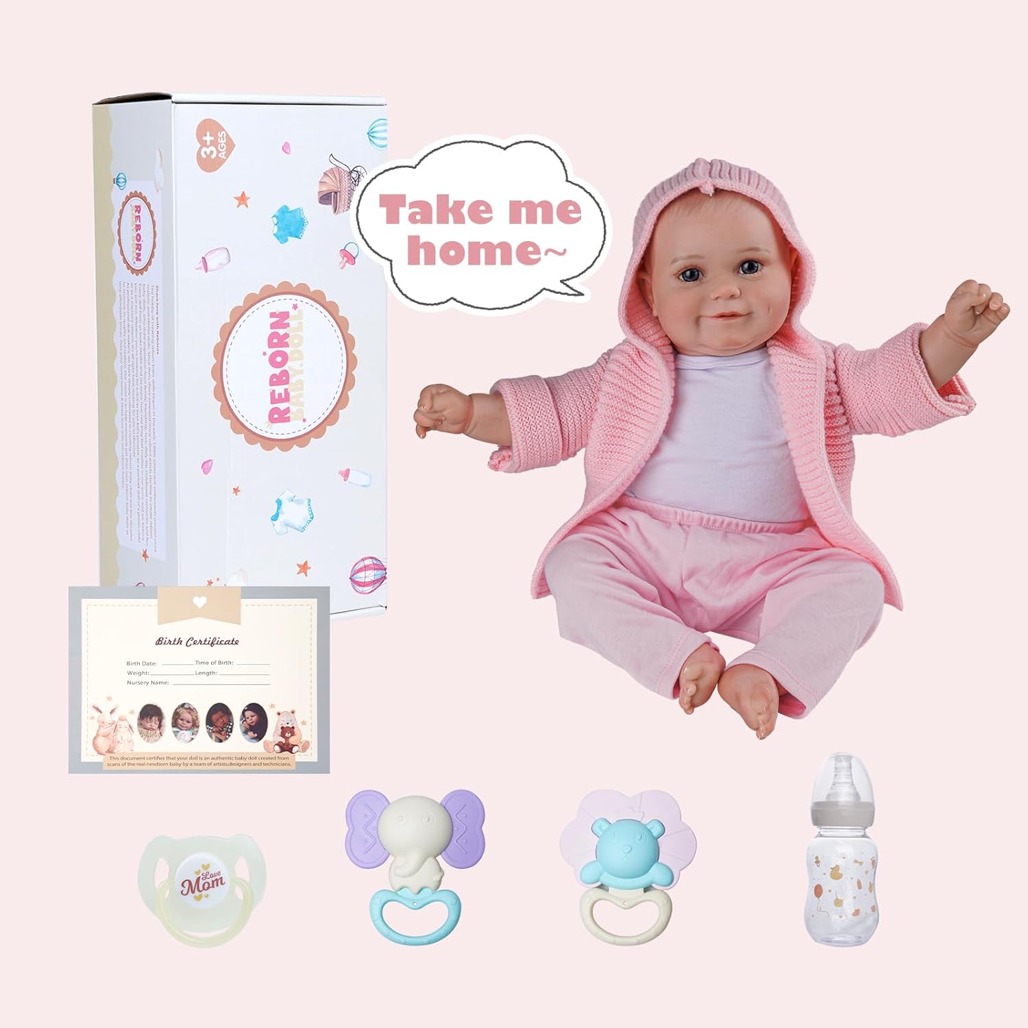 ADFO Lifelike Reborn Baby Doll 20 Inch Soft Body Realistic Newborn Isabella R739211