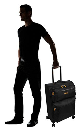 LUCAS Designer Luggage Collection 3 Piece Softside Expandable Spinner Suitcase Set H224