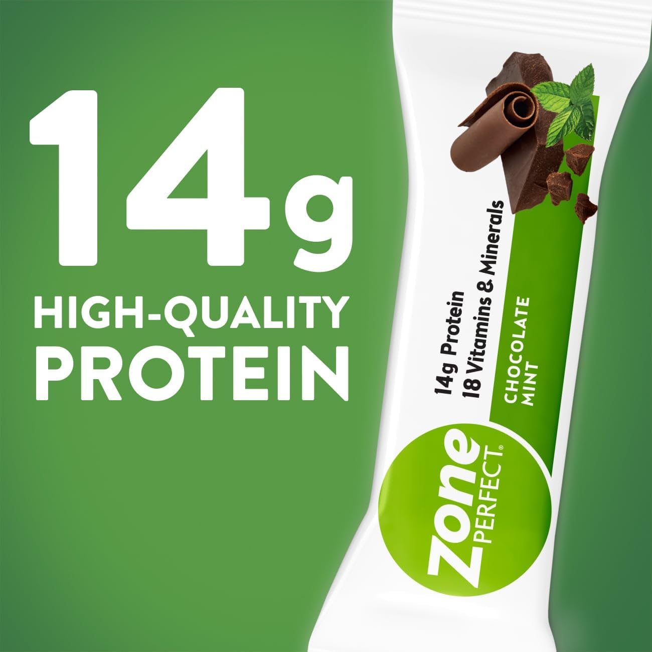 Zone Perfect All Natural Nutrition Bar Chocolate Mint 1.76 oz 12-Count Box Pack of 2 P4686