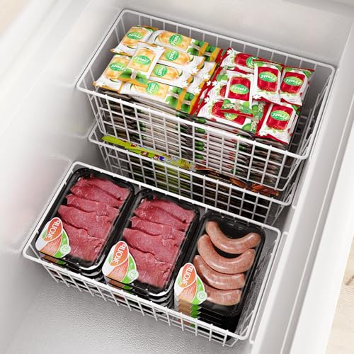 Orgneas Freezer Organizer Bins, Metal Wire Storage Container for Chest Freezers Z681122