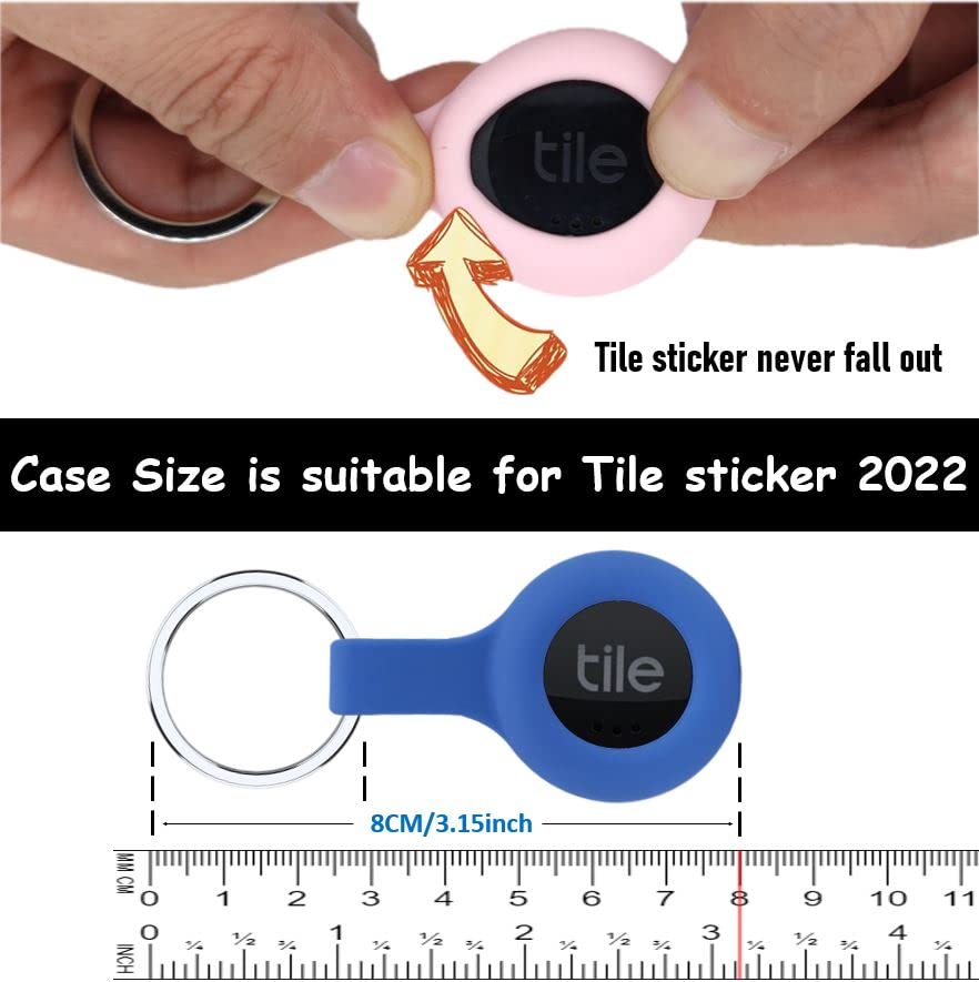 Silicone Case for Tile Sticker 2022 with Keychain, 4 Pack K166834