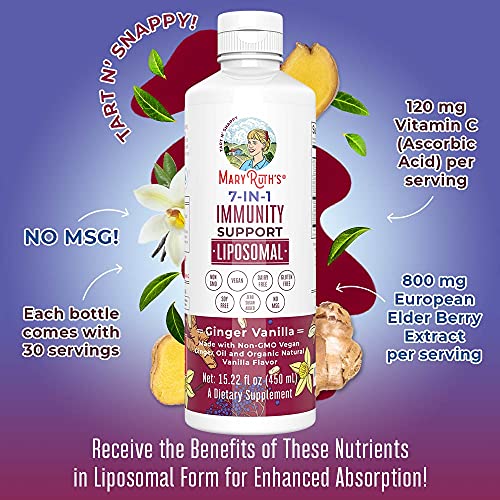 MaryRuth Organics Elderberry Liquid with Vitamin C and Zinc for Adults & Kids O865073
