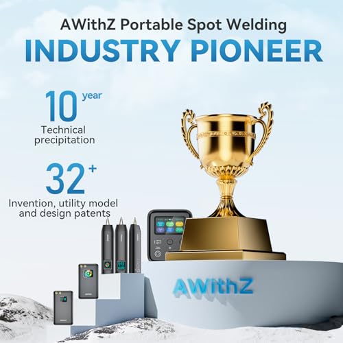 AWithZ Handheld Battery Spot Welder, 11 Gear Adjustable, for 18650 Batteries P12887