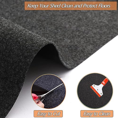 Outdoor Storage Shed Mat 10.2x8.2 FT Waterproof Anti-Slip I6495