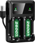 SWANPOW Fast Charging 2x2600mAh(6240mWhx2) Controller Battery Pack with Charger Station for Xbox One/Xbox Series X/Xbox Series S/Xbox One X|S High Capacity Rechargeable Battery Pack