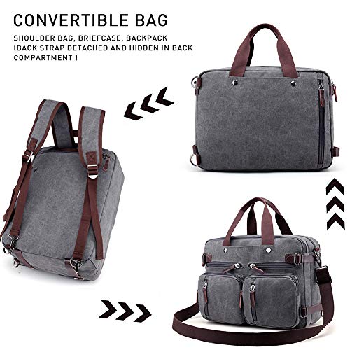Vintage Canvas Laptop Messenger Bag for Men Fits 15.6 Inch T279