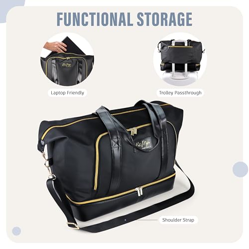Women’s Travel Weekender Duffle Bag with Shoe Compartment G924
