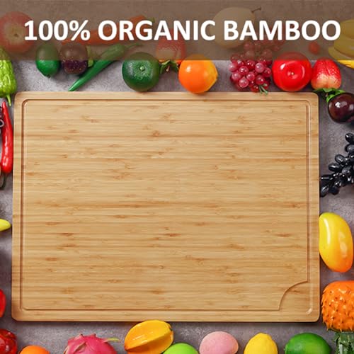 Extra Large Bamboo Cutting Board 30x20 Inch with Juice Groove R326194